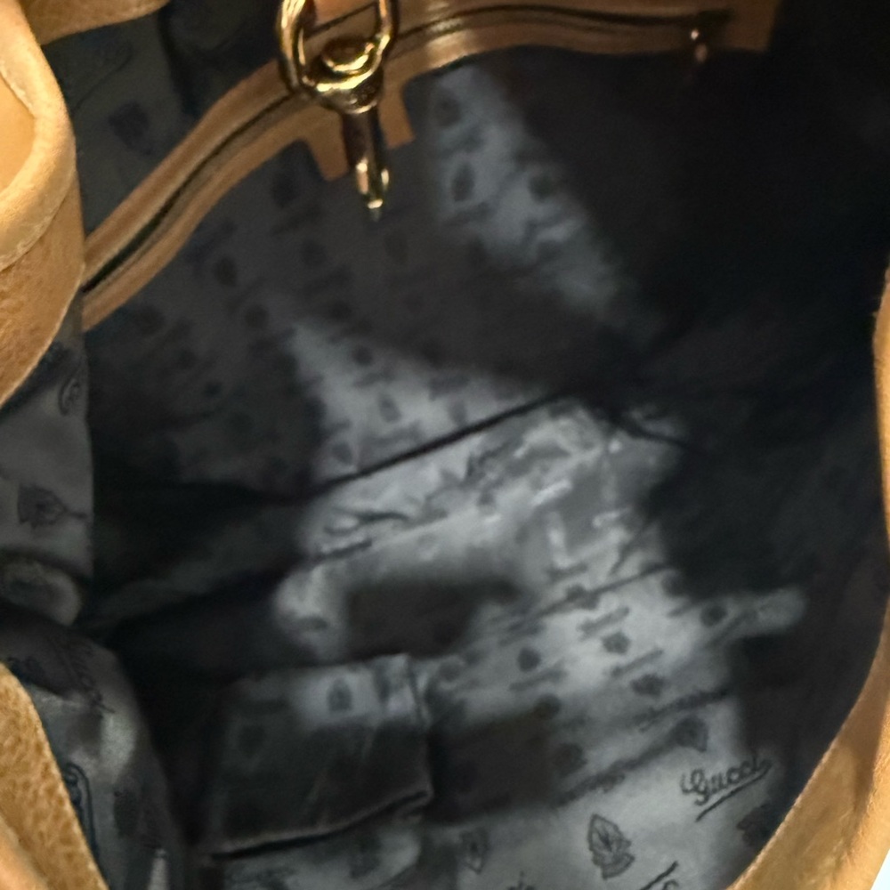 Gucci babouska studded Leather Fringe hobo 2 way bag guccisima vintage Y2K - Picture 11 of 15